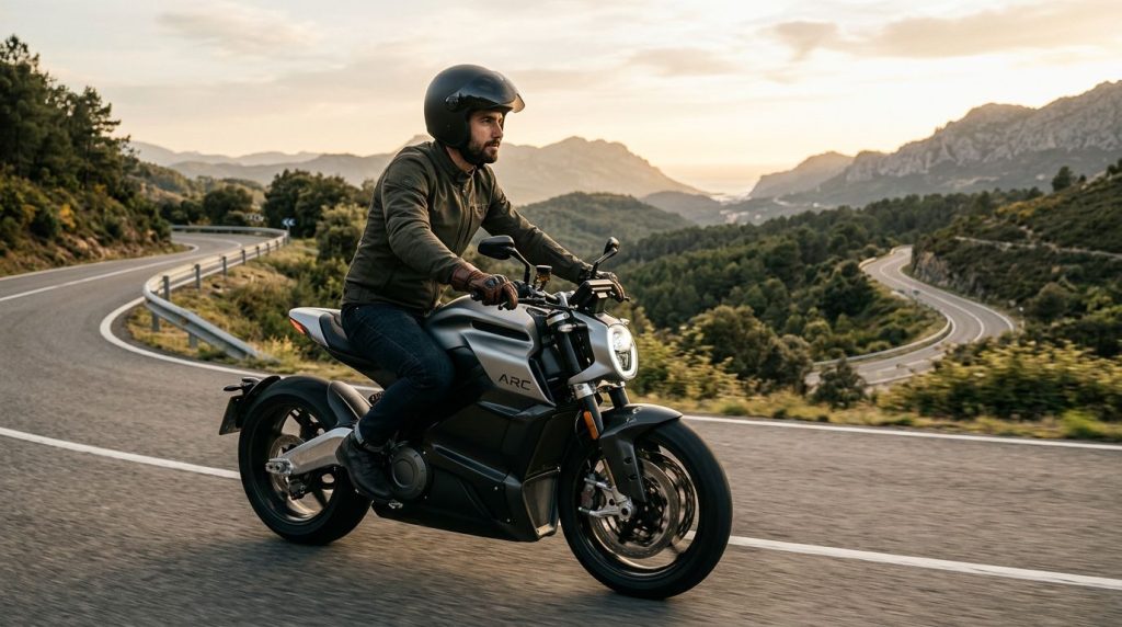 moto électrique route Luxembourg